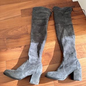 Over the knee suede boots